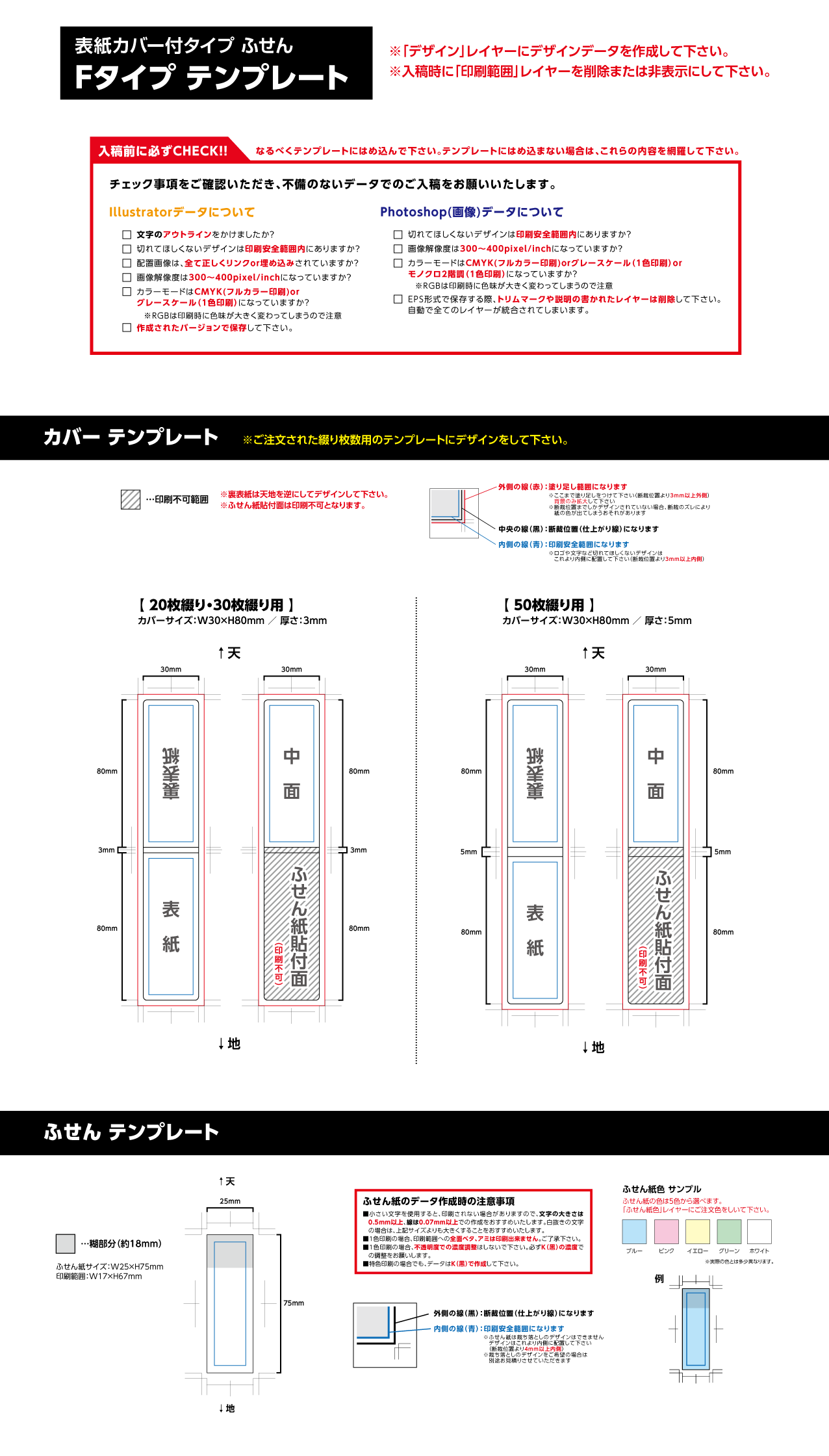 印刷範囲について｜激安ふせん紙のオリジナル印刷、オリジナル付箋紙の